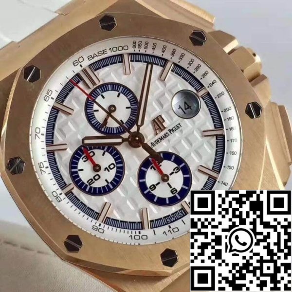 Audemars Piguet Royal Oak Offshore 26408OR OO A010CA 01 JF Factory 1 1 Best Edition Swiss ETA3126 Quadrante Bianco EU Watch Store 8379 Audemars Piguet Royal Oak Offshore 26408OR.OO.A010CA.01 JF Factory 1:1 Best Edition Swiss ETA3126 Quadrante Bianco