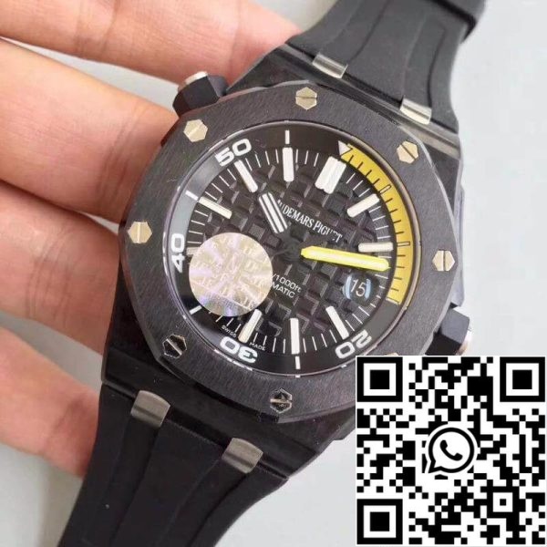 Audemars Piguet Royal Oak Offshore Diver 15706AU OO A002CA 01 JF Factory 1 1 Best Edition švicarski ETA3120 Black Dial EU Watch Store 4889 Audemars Piguet Royal Oak Offshore Diver 15706AU.OO.A002CA.01 JF Factory 1:1 Best Edition švicarski ETA3120 Black Dial