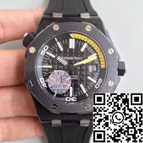 Audemars Piguet Royal Oak Offshore Diver 15706AU OO A002CA 01 JF Factory 1 1 Best Edition Swiss ETA3120 fekete számlap EU Watch Store 8534 Audemars Piguet Royal Oak Offshore Diver 15706AU.OO.A002CA.01 JF Factory 1:1 Best Edition Swiss ETA3120 fekete számlap