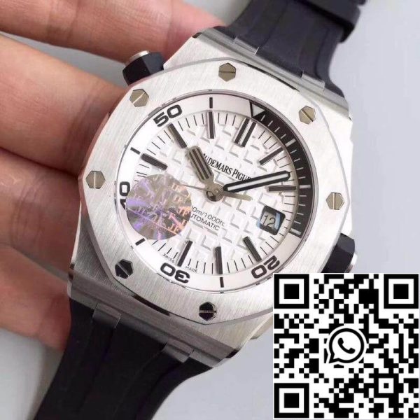 Audemars Piguet Royal Oak Offshore Diver 15710ST OO A002CA 02 JF Factory 1 1 Best Edition Swiss ETA3120 White Textured Dial EU Watch Store 7996 Audemars Piguet Royal Oak Offshore Diver 15710ST.OO.A002CA.02 JF Factory 1:1 Best Edition Swiss ETA3120 White Textured Dial