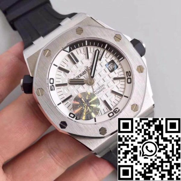 Audemars Piguet Royal Oak Offshore Diver 15710ST OO A002CA 02 JF Factory 1 1 Best Edition Zwitserse ETA3120 Witte Wijzerplaat met structuur EU Watch Store 8642 Audemars Piguet Royal Oak Offshore Diver 15710ST.OO.A002CA.02 JF Factory 1:1 Best Edition Zwitserse ETA3120 Witte Wijzerplaat met structuur