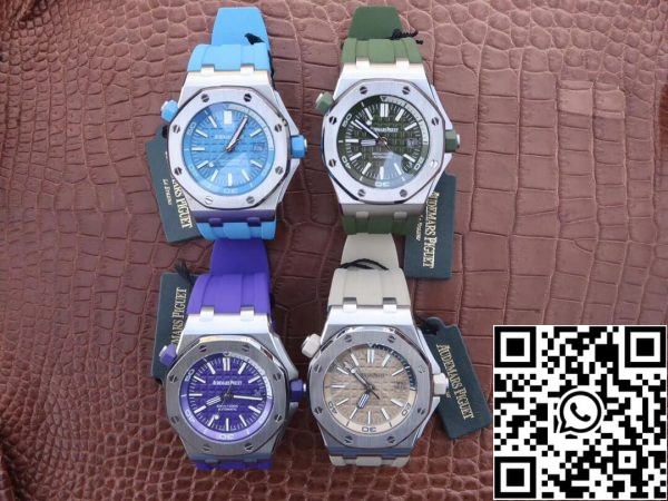 Audemars Piguet Royal Oak Offshore Diver 15710ST OO A032CA 01 1:1 Best Edition JF Factory Blue Dial EU Watch Store 1409 Audemars Piguet Royal Oak Offshore Diver 15710ST.OO.A032CA.01 1:1 Best Edition JF Factory Blue Dial