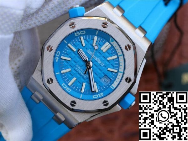 Audemars Piguet Royal Oak Offshore Diver 15710ST OO A032CA 01 1 1 Najboljša izdaja JF Factory Blue Dial EU Watch Store 9074 Audemars Piguet Royal Oak Offshore Diver 15710ST.OO.A032CA.01 1:1 Najboljša izdaja JF Factory Blue Dial