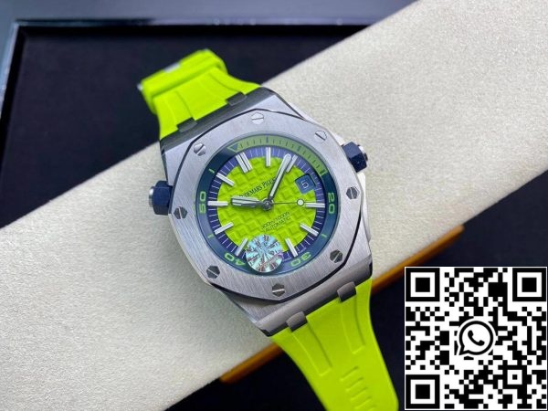 Audemars Piguet Royal Oak Offshore Diver 15710ST OO A038CA 01 JF Factory 1 1 Mejor Edición Suiza ETA3120 Esfera Verde Texturada EU Watch Store 8402 Audemars Piguet Royal Oak Offshore Diver 15710ST.OO.A038CA.01 JF Factory 1 1 Mejor Edición Suiza ETA3120 Esfera Verde Texturada