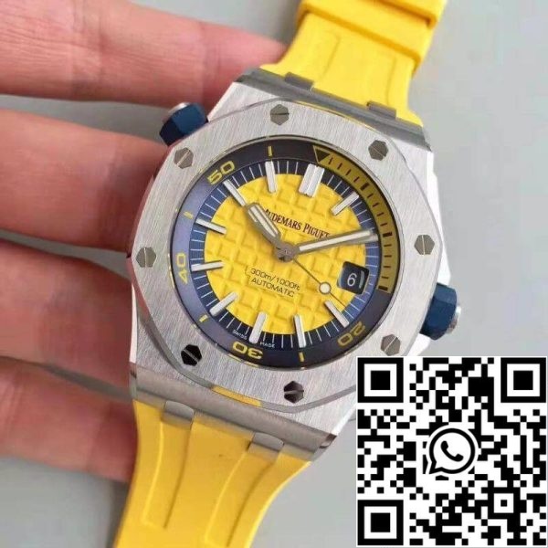 Audemars Piguet Royal Oak Offshore Diver 15710ST OO A051CA 01 JF Factory 1 1 Najboljša izdaja švicarski ETA3120 rumena teksturirana Dial EU Watch Store 2228 Audemars Piguet Royal Oak Offshore Diver 15710ST.OO.A051CA.01 JF Factory 1: 1 Najboljša izdaja švicarski ETA3120 rumena teksturirana Dial