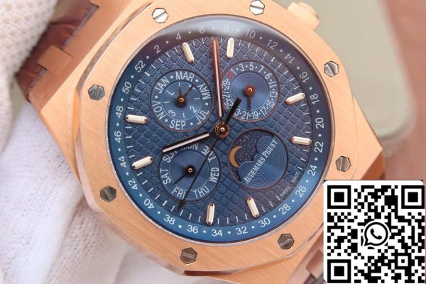 Audemars Piguet Royal Oak Perpetual Calendar 26574 1 1 Best Edition JF Factory Rose Gold Blue Dial EU Watch Store 2422 Audemars Piguet Royal Oak Perpetual Calendar 26574 1:1 Best Edition JF Factory Rose Gold Blue Dial