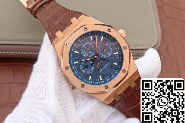 Audemars Piguet Royal Oak Perpetual Calendar 26574 1 1 Best Edition JF Factory Rose Gold Blue Dial EU Watch Store 4910 Audemars Piguet Royal Oak Perpetual Calendar 26574 1:1 Best Edition JF Factory Rose Gold Blue Dial