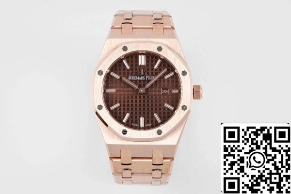 Audemars Piguet Royal Oak Quartz 33MM 67650OR OO 1261OR 01 1 1 Best Edition ZF Factory Brown Dial EU Watch Store 1425 Audemars Piguet Royal Oak Quartz 33MM 67650OR.OO.1261OR.01 1:1 Best Edition ZF Factory Brown Dial