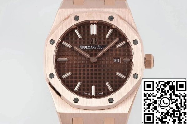 Audemars Piguet Royal Oak Quartz 33MM 67650OR OO 1261OR 01 1 1 Najboljša izdaja ZF Factory Brown Dial EU Watch Store 7825 Audemars Piguet Royal Oak Quartz 33MM 67650OR.OO.1261OR.01 1:1 Najboljša izdaja ZF Factory Brown Dial