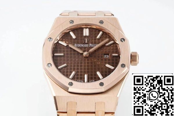 Audemars Piguet Royal Oak Quartz 33MM 67650OR OO 1261OR 01 1 1 Best Edition ZF Factory Brown Dial EU Watch Store 8335 Audemars Piguet Royal Oak Quartz 33MM 67650OR.OO.1261OR.01 1:1 Best Edition ZF Factory Brown Dial