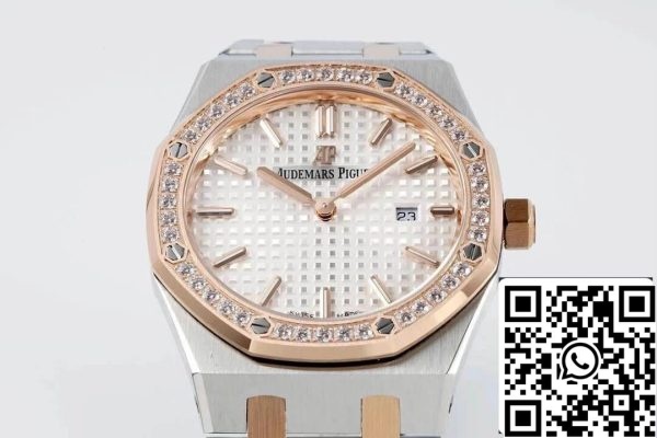 Audemars Piguet Royal Oak Quartz 33MM 67651SR ZZ 1261SR 01 1 1 Best Edition ZF Factory valkoinen soittaa EU Watch Store 6566 Audemars Piguet Royal Oak Quartz 33MM 67651SR.ZZ.1261SR.01 1:1 Best Edition ZF Factory valkoinen soittaa