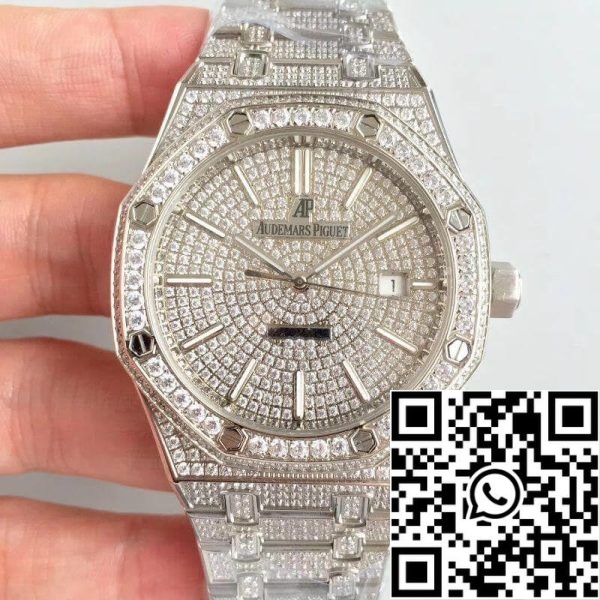 Audemars Piguet Royal Oak Series 15400.OR 1 1 Best Edition Swiss ETA3120 Full Diamond Dial EU-Horlogewinkel 2325 Audemars Piguet Royal Oak Series 15400.OR 1 1 Best Edition Swiss ETA3120 Full Diamond Dial