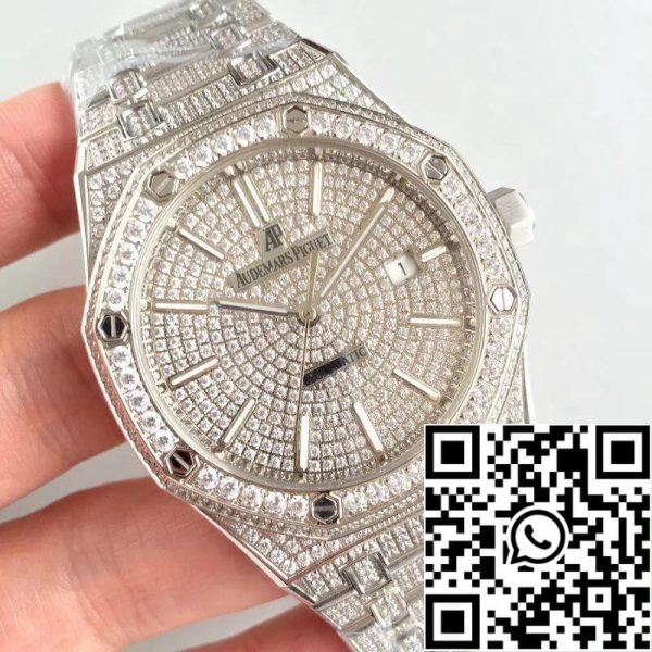 Audemars Piguet Royal Oak Series 15400.OR 1 1 Best Edition Swiss ETA3120 Full Diamond Dial EU-Horlogeswinkel 3501 Audemars Piguet Royal Oak Series 15400.OR 1 1 Best Edition Swiss ETA3120 Full Diamond Dial