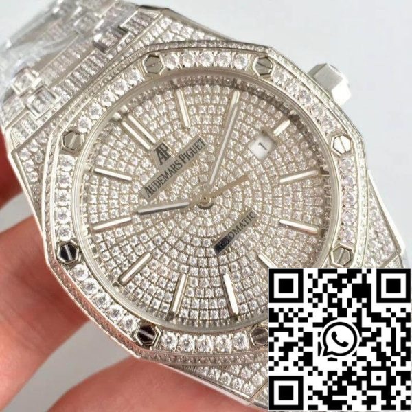 Audemars Piguet Royal Oak Series 15400 OR 1 1 Best Edition Swiss ETA3120 Full Diamond Dial EU Watch Store 3674 Audemars Piguet Royal Oak Series 15400.OR 1:1 Best Edition Swiss ETA3120 Full Diamond Dial