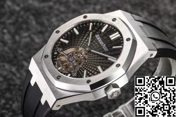 Audemars Piguet Royal Oak Tourbillon 1 1 Best Edition R8 Factory V3 Μαύρο λουράκι EU Watch Store 2460 Audemars Piguet Royal Oak Tourbillon 1:1 Best Edition R8 Factory V3 Μαύρο λουράκι