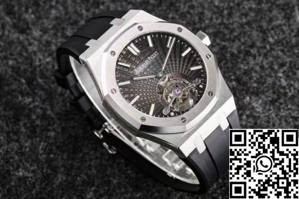 Audemars Piguet Royal Oak Tourbillon 1 1 Best Edition R8 Factory V3 Black Strap EU Watch Store 9359 Audemars Piguet Royal Oak Tourbillon 1:1 Best Edition R8 Factory V3 Black Strap