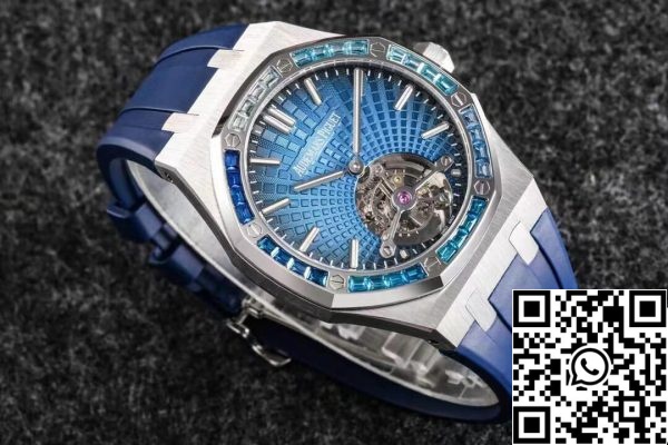 Audemars Piguet Royal Oak Tourbillon 1 1 Best Edition R8 Factory V3 kék gumiszíj EU Watch Store 1815 Audemars Piguet Royal Oak Tourbillon 1:1 Best Edition R8 Factory V3 kék gumiszíj Audemars Piguet Royal Oak Tourbillon 1:1 Best Edition R8 Factory V3 kék gumiszíj