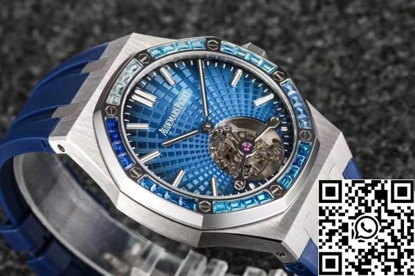 Audemars Piguet Royal Oak Tourbillon 1 1 Best Edition R8 Factory V3 Blue Rubber Strap EU Watch Store 9935 Audemars Piguet Royal Oak Tourbillon 1:1 Best Edition R8 Factory V3 Blue Rubber Strap