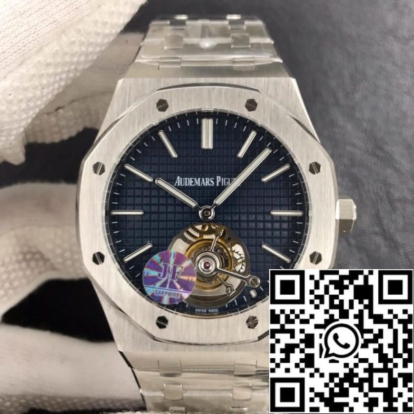 Audemars Piguet Royal Oak Tourbillon 26510ST OO 1220ST 01 1 1 Best Edition JF Factory Blue Dial EU Watch Store 5261 Audemars Piguet Royal Oak Tourbillon 26510ST.OO.1220ST.01 1:1 Best Edition JF Factory Blue Dial