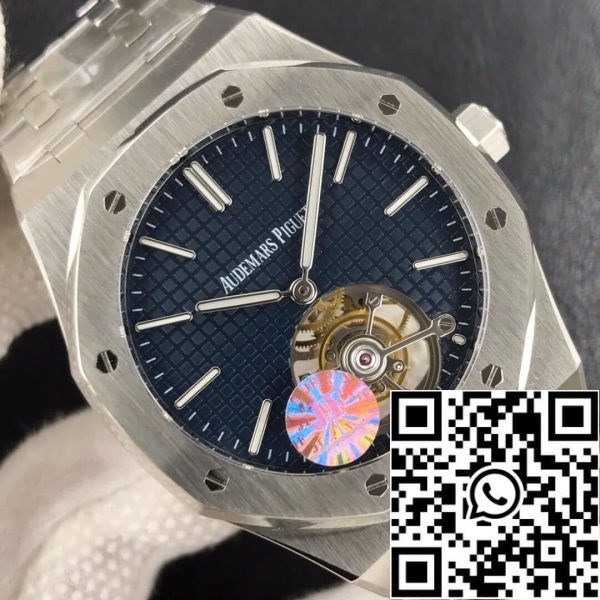 Audemars Piguet Royal Oak Tourbillon 26510ST OO 1220ST 01 1 1 Best Edition JF Factory Blue Dial EU Watch Store 8004 Audemars Piguet Royal Oak Tourbillon 26510ST.OO.1220ST.01 1:1 Best Edition JF Factory Blue Dial