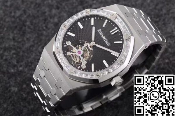 Audemars Piguet Royal Oak Tourbillon 26521BC ZZ 1220BC 01 1 1 Beste Editie R8 Fabriek Zwarte Wijzerplaat EU-Horlogeswinkel 373 Audemars Piguet Royal Oak Tourbillon 26521BC.ZZ.1220BC.01 1:1 Beste Editie R8 Fabriek Zwarte Wijzerplaat