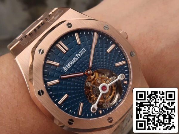 Audemars Piguet Royal Oak Tourbillon 26522OR OO 1220OR 01 1 1 Best Edition JF Factory Blue Dial EU Watch Store 1588 Audemars Piguet Royal Oak Tourbillon 26522OR.OO.1220OR.01 1:1 Best Edition JF Factory Blue Dial