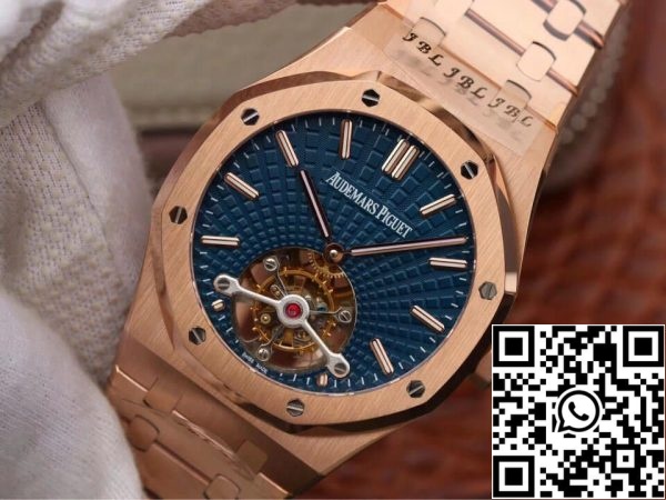 Audemars Piguet Royal Oak Tourbillon 26522OR OO 1220OR 01 1 1 Най-добро издание JF Factory Blue Dial EU Watch Store 643 Audemars Piguet Royal Oak Tourbillon 26522OR.OO.1220OR.01 1:1 Най-добро издание JF Factory Blue Dial