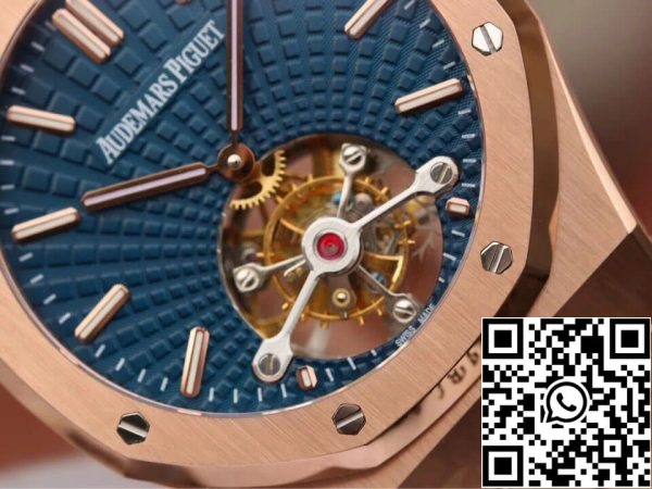 Audemars Piguet Royal Oak Tourbillon 26522OR OO 1220OR 01 1 1 Най-добро издание JF Factory Blue Dial EU Watch Store 7457 Audemars Piguet Royal Oak Tourbillon 26522OR.OO.1220OR.01 1:1 Най-добро издание JF Factory Blue Dial