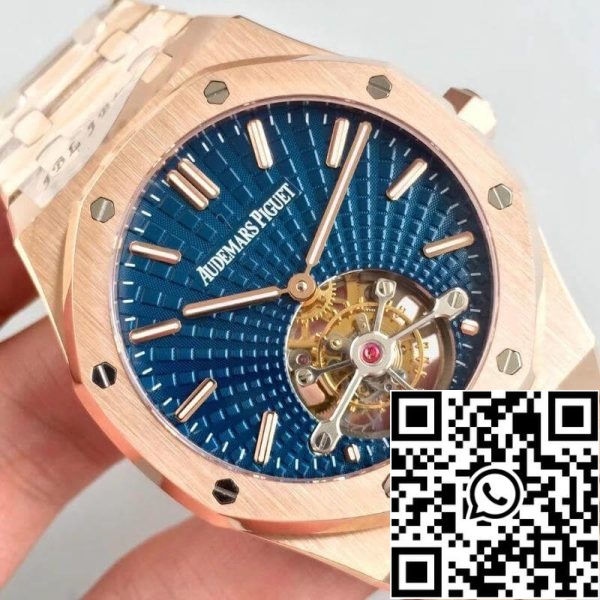 Audemars Piguet Royal Oak Tourbillon 26522OR OO 1220OR 01 R8 Factory 1 1 Best Edition švicarski Tourbillon Blue Dial EU Watch Store 1081 Audemars Piguet Royal Oak Tourbillon 26522OR.OO.1220OR.01 R8 Factory 1:1 Best Edition švicarski Tourbillon Blue Dial