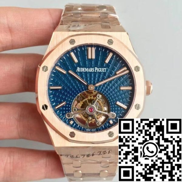 Audemars Piguet Royal Oak Tourbillon 26522OR OO 1220OR 01 R8 Factory 1 1 Best Edition Swiss Tourbillon Blue Dial EU Watch Store 4679 Audemars Piguet Royal Oak Tourbillon 26522OR.OO.1220OR.01 R8 Factory 1:1 Best Edition Swiss Tourbillon Blue Dial