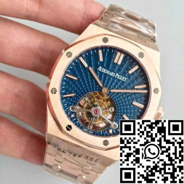 Audemars Piguet Royal Oak Tourbillon 26522OR OO 1220OR 01 R8 Factory 1 1 Best Edition Swiss Tourbillon Blue Dial EU Watch Store 5505 Audemars Piguet Royal Oak Tourbillon 26522OR.OO.1220OR.01 R8 Factory 1:1 Best Edition Swiss Tourbillon Blue Dial