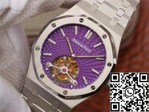 Audemars Piguet Royal Oak Tourbillon 26522ST OO 1220ST 01 R8 Factory 1 1 Migliore Edizione Tourbillon Svizzero Quadrante Viola EU Watch Store 2090 Audemars Piguet Royal Oak Tourbillon 26522ST.OO.1220ST.01 R8 Factory 1:1 Migliore Edizione Tourbillon Svizzero Quadrante Viola