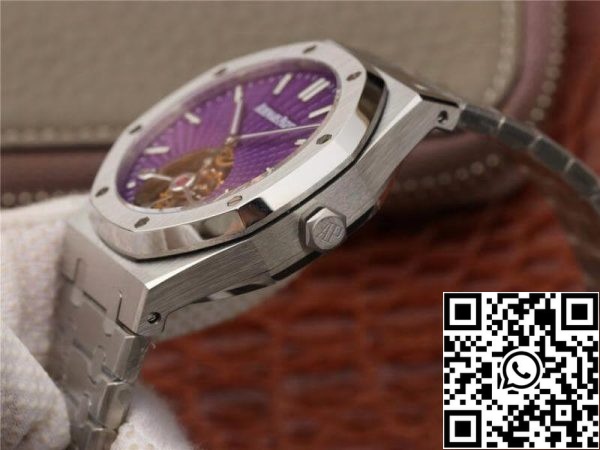 Audemars Piguet Royal Oak Tourbillon 26522ST OO 1220ST 01 R8 Factory 1 1 Migliore Edizione Tourbillon Svizzero Quadrante Viola EU Watch Store 3051 Audemars Piguet Royal Oak Tourbillon 26522ST.OO.1220ST.01 R8 Factory 1:1 Migliore Edizione Tourbillon Svizzero Quadrante Viola