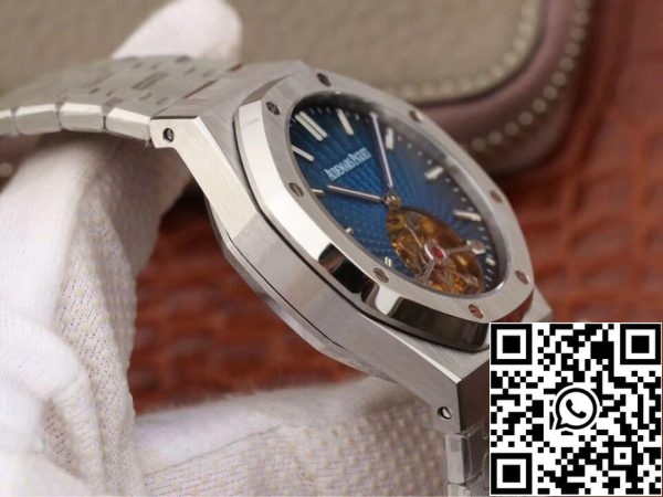 Audemars Piguet Royal Oak Tourbillon 26522TI OO 1220TI 01 1 1 Best Edition JF Factory Smoky Blue Dial EU kellokauppa 2678 Audemars Piguet Royal Oak Tourbillon 26522TI.OO.1220TI.01 1:1 Best Edition JF Factory Smoky Blue Dial