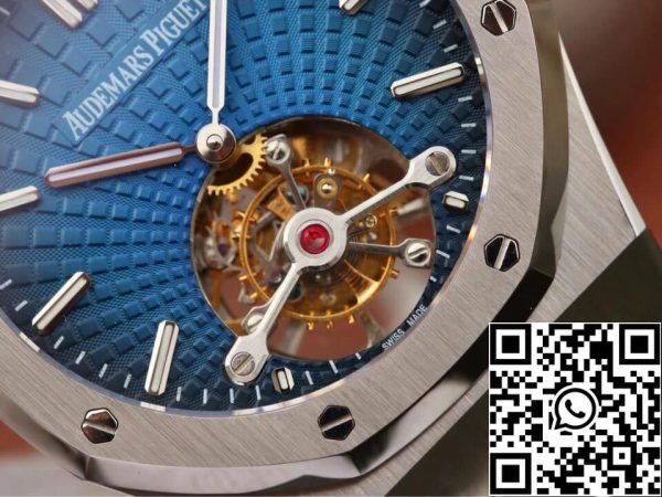 Audemars Piguet Royal Oak Tourbillon 26522TI OO 1220TI 01 1 1 Best Edition JF Factory Smoky Blue Dial EU kellokauppa 7897 Audemars Piguet Royal Oak Tourbillon 26522TI.OO.1220TI.01 1:1 Best Edition JF Factory Smoky Blue Dial