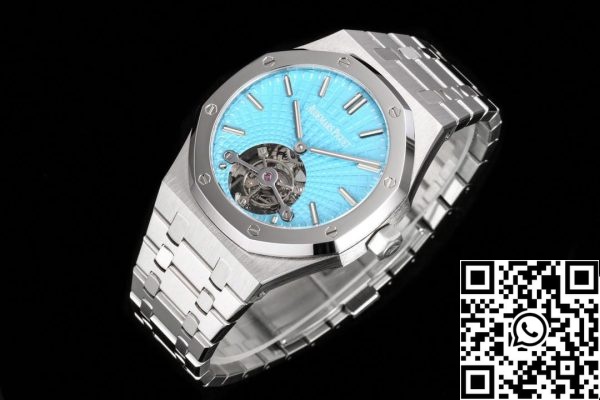 Audemars Piguet Royal Oak Tourbillon 26530PT OO 1220PT 01 1 1 Mejor Edición R8 Fábrica Esfera Azul EE.UU. Reloj Replica 2906 Audemars Piguet Royal Oak Tourbillon 26530PT.OO.1220PT.01 1:1 Mejor Edición R8 Fábrica Esfera Azul