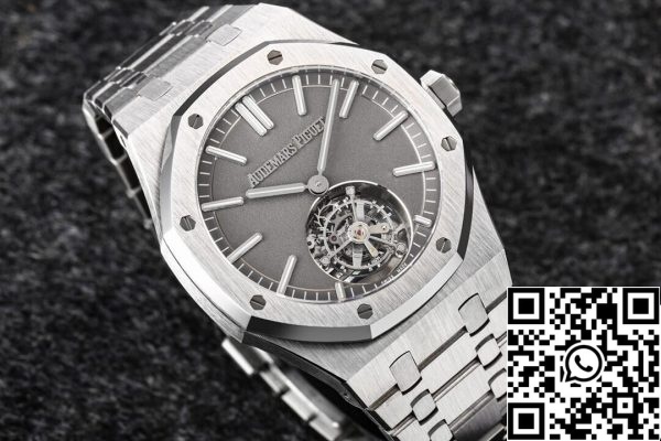 Audemars Piguet Royal Oak Tourbillon 26530TI OO 1220TI 01 1 1 Mejor Edición R8 Fábrica Gris Oscuro Dial EE.UU. Reloj Replica 6857 Audemars Piguet Royal Oak Tourbillon 26530TI.OO.1220TI.01 1:1 Mejor Edición R8 Fábrica Gris Oscuro Dial