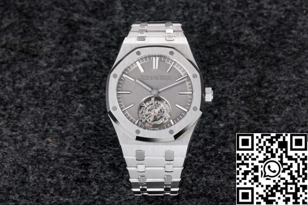 Audemars Piguet Royal Oak Tourbillon 26530TI OO 1220TI 01 1 1 Mejor Edición R8 Fábrica Gris Oscuro Dial EE.UU. Reloj Replica 9555 Audemars Piguet Royal Oak Tourbillon 26530TI.OO.1220TI.01 1:1 Mejor Edición R8 Fábrica Gris Oscuro Dial