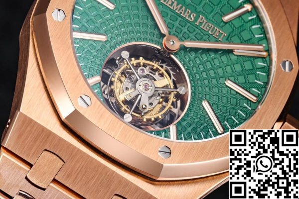 Audemars Piguet Royal Oak Tourbillon 26533OR OO 1220OR 01 1 1 Best Edition R8 Factory Green Dial US Replica Klocka 3090 Audemars Piguet Royal Oak Tourbillon 26533OR.OO.1220OR.01 1:1 Best Edition R8 Factory Green Dial