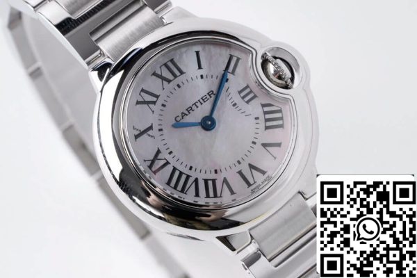 Ballon Bleu De Cartier 28MM 1 1 Najboljša izdaja AF Factory mati perle Dial ZDA replika Watch 7237 Ballon Bleu De Cartier 28MM 1: 1 Najboljša izdaja AF Factory mati perle Dial