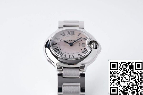 Ballon Bleu De Cartier 28MM 1 1 Najboljša izdaja AF Factory mati perle Dial ZDA replika Watch 9877 Ballon Bleu De Cartier 28MM 1: 1 Best Edition AF Factory mati-perle Dial