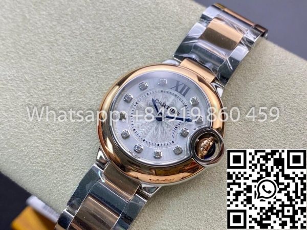 Ballon Bleu De Cartier 28MM W3BB0005 1 1 Best Edition V6 Factory Diamond Dial US Replica Orologio 5312 Ballon Bleu De Cartier 28MM W3BB0005 1:1 Best Edition V6 Factory Diamond Dial