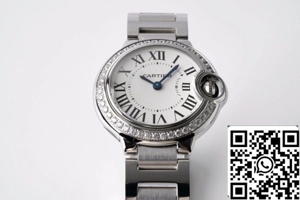 Ballon Bleu De Cartier 28MM W4BB0015 1 1 Najboljša izdaja AF Factory bela izbira ZDA replika Watch 4520 Ballon Bleu De Cartier 28MM W4BB0015 1: 1 Najboljša izdaja AF Factory bela izbira