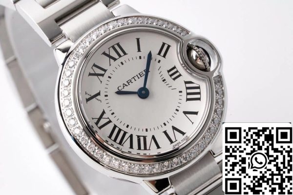 Ballon Bleu De Cartier 28MM W4BB0015 1 1 Best Edition AF Factory White Dial US Réplica Relógio 8997 Ballon Bleu De Cartier 28MM W4BB0015 1:1 Best Edition AF Factory White Dial