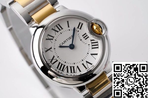 Ballon Bleu De Cartier 28MM W69007Z3 1 1 Лучшее издание AF завода белый циферблат США Реплика часы 5378 Ballon Bleu De Cartier 28MM W69007Z3 1:1 Лучшее издание AF завода белый циферблат