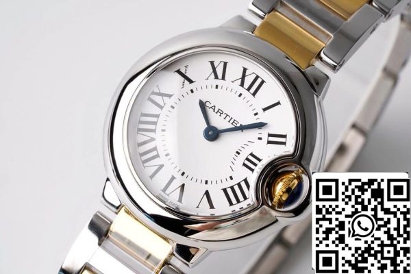 Ballon Bleu De Cartier 28MM W69007Z3 1 1 Best Edition AF Factory White Dial US Replica óra 557 Ballon Bleu De Cartier 28MM W69007Z3 1:1 Best Edition AF Factory White Dial