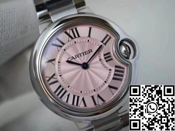 Ballon Bleu De Cartier 33 mm V6 Factory 1 1 Best Edition Swiss ETA076 Pink Dial US Replica Watch 4424 Ballon Bleu De Cartier 33 mm V6 Factory 1:1 Best Edition Swiss ETA076 Pink Dial