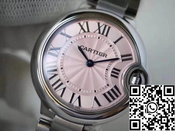 Ballon Bleu De Cartier 33 mm V6 Factory 1 1 Best Edition Swiss ETA076 Pink Dial US Replica Watch 4937 Ballon Bleu De Cartier 33 mm V6 Factory 1:1 Best Edition Swiss ETA076 Pink Dial