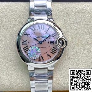 Ballon Bleu De Cartier 33MM 1 1 Best Edition AF Factory Mother of pearl Dial US Replica Watch 6094 Cart