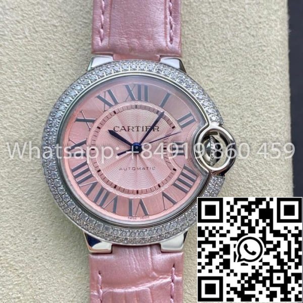 Ballon Bleu De Cartier 33MM 1 1 Mejor Edición V6 Fábrica Bisel Diamante EE.UU. Reloj Replica 4885 Ballon Bleu De Cartier 33MM 1:1 Mejor Edición V6 Fábrica Bisel Diamante